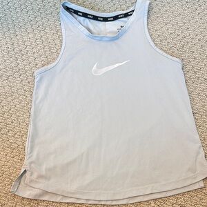 Nike Light gray Girls' Athletic Tank with White Swoosh